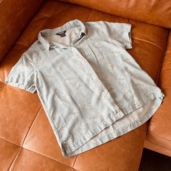 Silk/Cotton mix Woolrich short  sleeve shirt - size M - light green - Picture 5 of 5